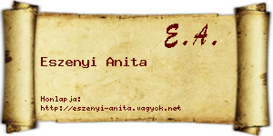 Eszenyi Anita névjegykártya